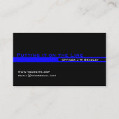 Dunne blauwe lijn die het op de lijnpolitie zet visitekaartje (Voorkant)