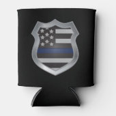 Dunne Blauwe Lijn Drank Koozie (Voorkant)