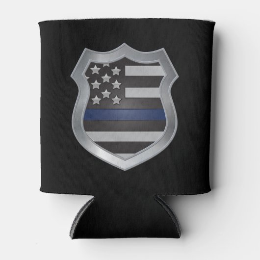 Dunne Blauwe Lijn Drank Koozie (Voorkant)