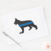 Dunne Blauwe lijn Duitse Herder Sticker (Envelop)