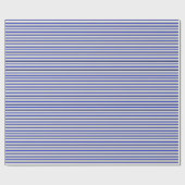 Dunne Blauwe Lijn Elegant Inpakpapier (Vlak)