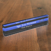 Dunne blauwe lijn - gekleed aan de Broederschap Naambordje (Zijkant)