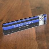 Dunne blauwe lijn - gekleed aan de Broederschap Naambordje (Zijkant)