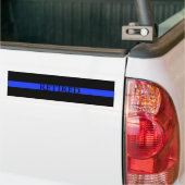 Dunne Blauwe Lijn Gepensioneerde Bumpersticker Pol (Op Truck)