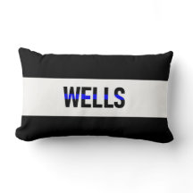 Dunne blauwe lijn Gepersonaliseerd Pillow! Wetshan