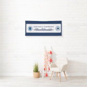 Dunne Blauwe Lijn Gezinsbanner Spandoek (Insitu)