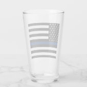 Dunne blauwe lijn glas (Achterkant)