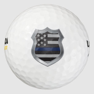 Dunne blauwe lijn golfballen
