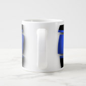 Dunne Blauwe Lijn Grote Koffiekop (Achterkant)