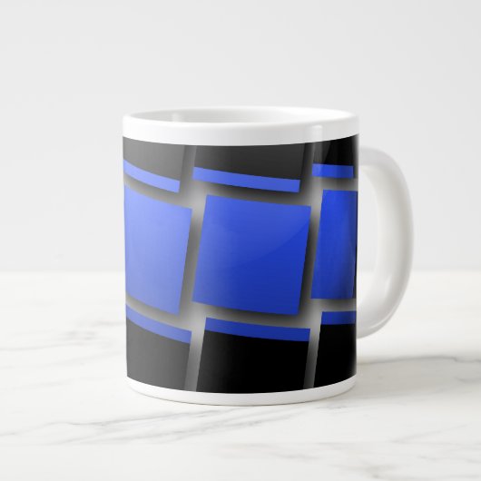 Dunne Blauwe Lijn Grote Koffiekop (Voorkant rechts)