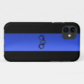 Dunne Blauwe Lijn & Handboeien Case-Mate iPhone Ho Case (Achterkant (horizontaal))