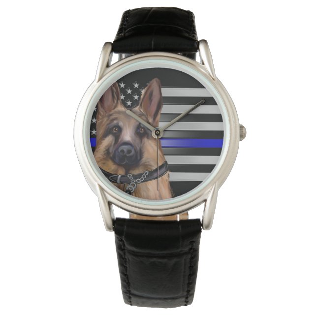 DUNNE BLAUWE LIJN HORLOGE (Voorkant)