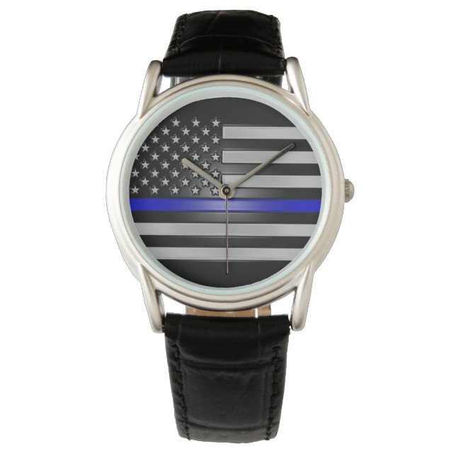DUNNE BLAUWE LIJN HORLOGE (Voorkant)