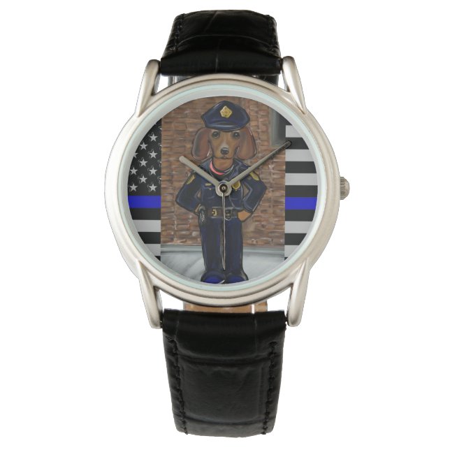 DUNNE BLAUWE LIJN HORLOGE (Voorkant)