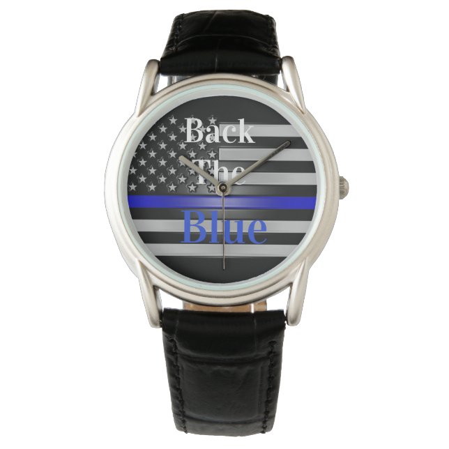 DUNNE BLAUWE LIJN HORLOGE (Voorkant)
