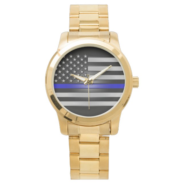 DUNNE BLAUWE LIJN HORLOGE (Voorkant)
