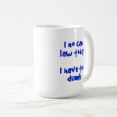 Dunne blauwe lijn ik heb de duim koffiemok (Voorkant rechts)