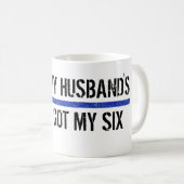 Dunne blauwe lijn, kreeg je zes, politie vrouw Mok (Voorkant rechts)