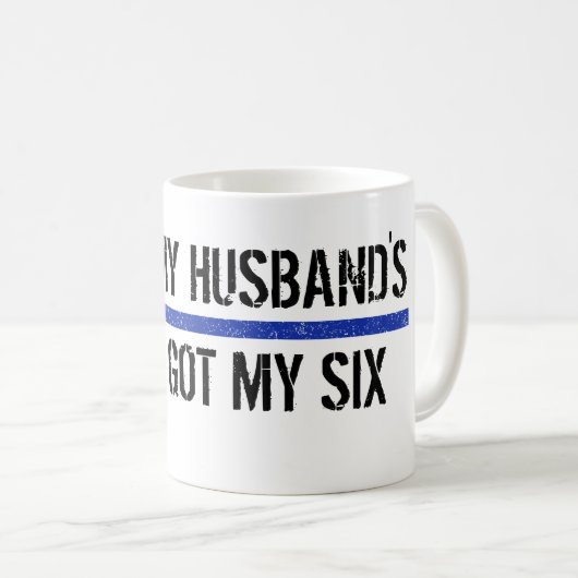 Dunne blauwe lijn, kreeg je zes, politie vrouw Mok (Voorkant rechts)