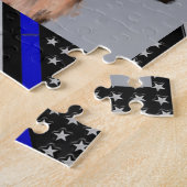 DUNNE BLAUWE LIJN LEGPUZZEL (Zijkant)