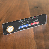 Dunne blauwe lijn - Lichtbalk van de politie Naambordje (Zijkant)