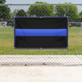 Dunne blauwe lijn met sterrand spandoek (Insitu)