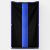 Dunne blauwe lijn met sterrand spandoek (Verticaal)