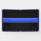 Dunne blauwe lijn met sterrand spandoek (Horizontaal)