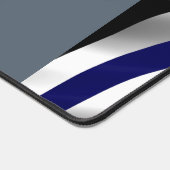 Dunne blauwe lijn Miranda Rechten Bureaumat (Hoek)