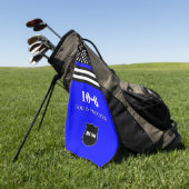 [Dunne Blauwe Lijn] Monogram Politieagent 10-6 Golfhanddoek (Groen)