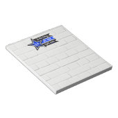 Dunne blauwe lijn... notitieblok (Schuin)