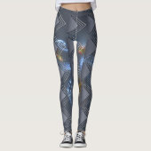Dunne blauwe lijn - OctoSpace Leggings (Voorkant)