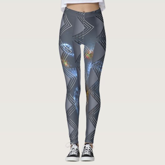 Dunne blauwe lijn - OctoSpace Leggings (Voorkant)