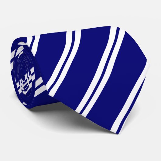 Dunne blauwe lijn, onderscheiden strepen Stropdas (Opgerold)