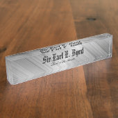 Dunne blauwe lijn - onoplosbaarheid naambordje (Zijkant)