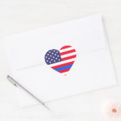 "DUNNE BLAUWE LIJN OP VLAG" HART STICKER (Envelop)