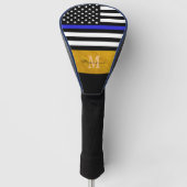 Dunne Blauwe Lijn, Politie, Amerikaanse Vlag /Mono Golfheadcover (Voorkant)