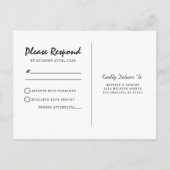 Dunne blauwe lijn | Politie Rechtshandhaving RSVP Uitnodiging Briefkaart (Achterkant)