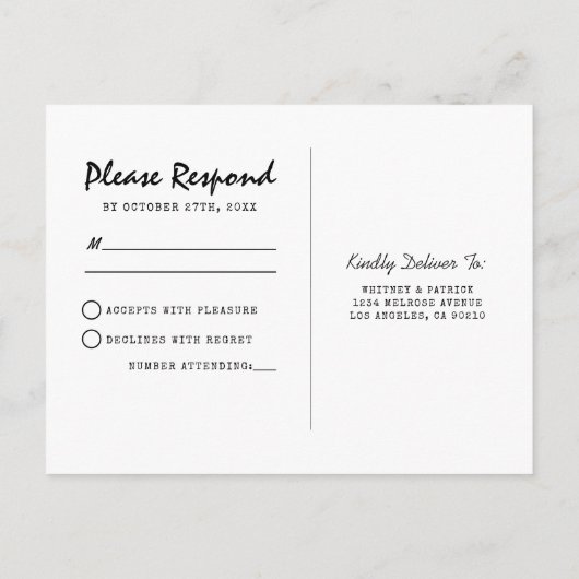 Dunne blauwe lijn | Politie Rechtshandhaving RSVP Uitnodiging Briefkaart (Achterkant)