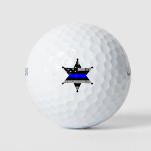 Dunne blauwe lijn Politie Sheriffs Badge Golfballen