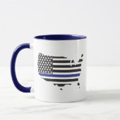 Dunne Blauwe Lijn Politie Steun, USA Vlag Patriott Mok (Links)