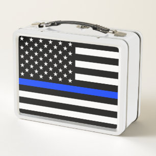 Dunne Blauwe Lijn Politie Vlag