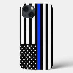 Dunne Blauwe Lijn Politie Vlag Case-Mate iPhone Case