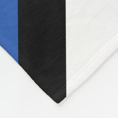 Dunne blauwe lijn Politie vlag Monogram naam Klein Fleece Deken (Hoek)