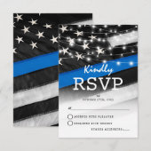 Dunne Blauwe Lijn | Politie Vlag RSVP (Voorkant / Achterkant)