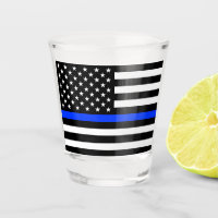 Dunne Blauwe Lijn Politie Vlag
