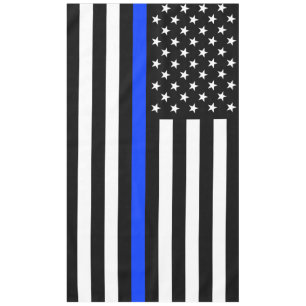 Dunne Blauwe Lijn Politie Vlag Tafelkleed