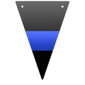 Dunne Blauwe Lijn Politie Vlaggetjes (Derde vlag)