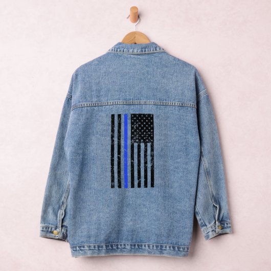 Dunne blauwe lijn - Politieagent - Noodvlag Denim Jacket (Hangar)