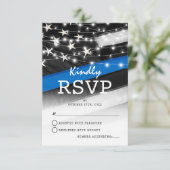 Dunne blauwe lijn | Politievlag RSVP (Staand voorkant)